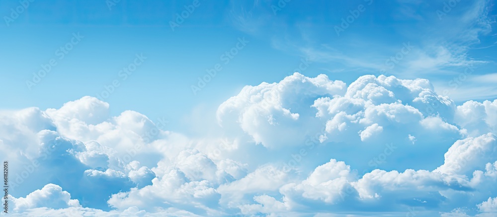 Partly cloudy blue sky With copyspace for text Partly cloudy blue sky With copyspace for text