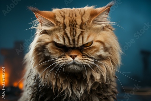 An angry felines discontent reflects a terrible day of misfortune © Jawed Gfx