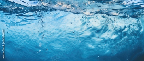 Water movements background, blue wavy liquid splash, ai generated © leftmade
