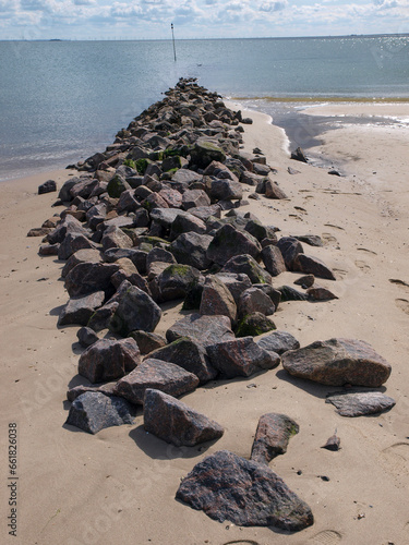 Stony Groyne Stretching into the North Sea