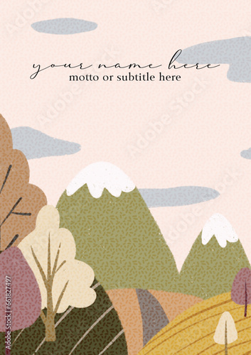 book cover for daily journal with simple illustration