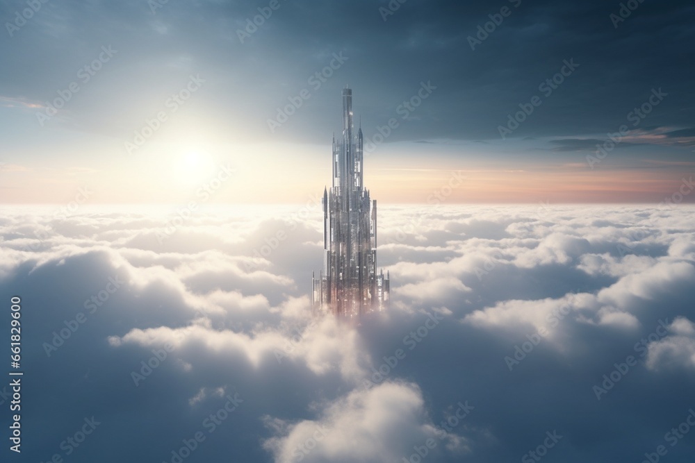 tower in the sky, Generative AI