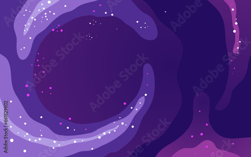 Vector space background . Cute flat style template with Stars in Outer space