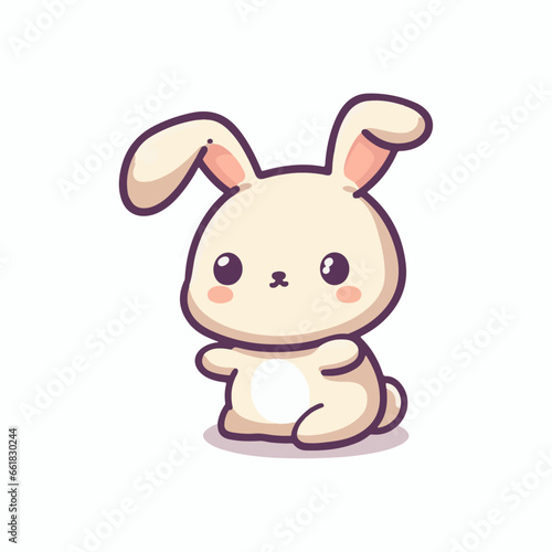 cute rabbit cartoon vector illustration