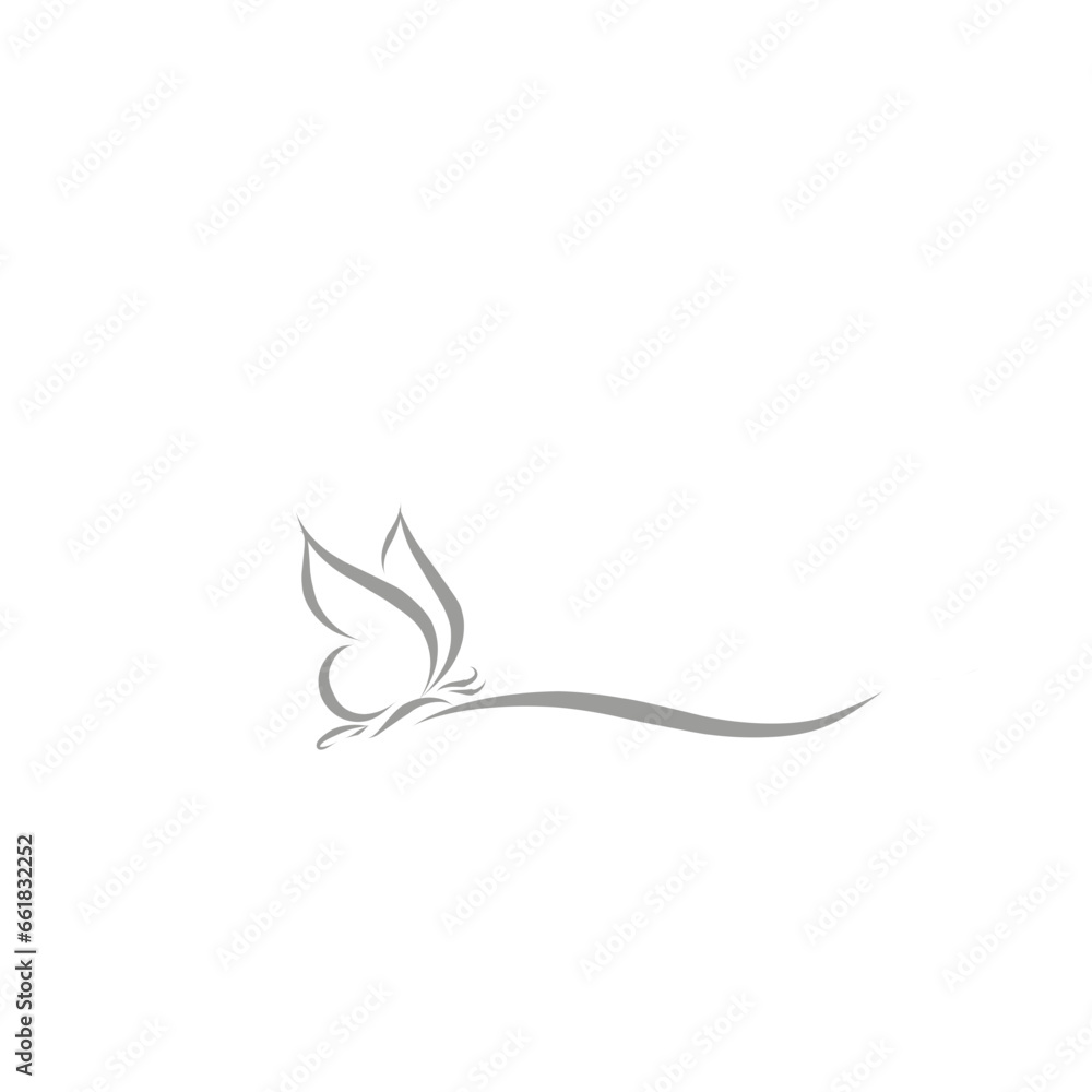 Fototapeta premium Butterfly line art style for background. Butterfly illustration with line art style.