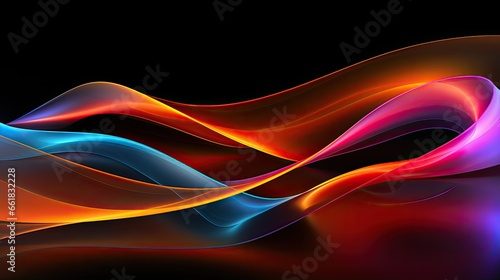 3d render abstract neon background  multi colors