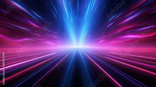 3d render abstract neon background pink blue glowing