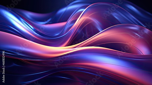 3d render abstract neon background  multi colors