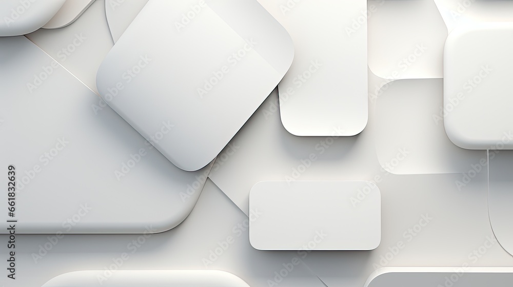 Fototapeta premium 3d render abstract white geometric background