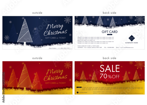 クリスマス　ギフトカード７２　gift card　割引券　チケット