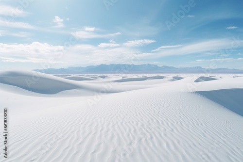 white sand dunes  Generative AI