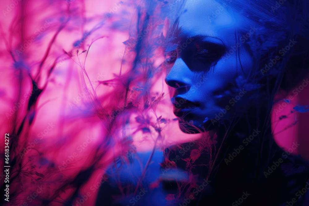Background with the intensity, energy and beauty of the fuchsia blue color Background with the intensity, energy and beauty of the fuchsia blue color