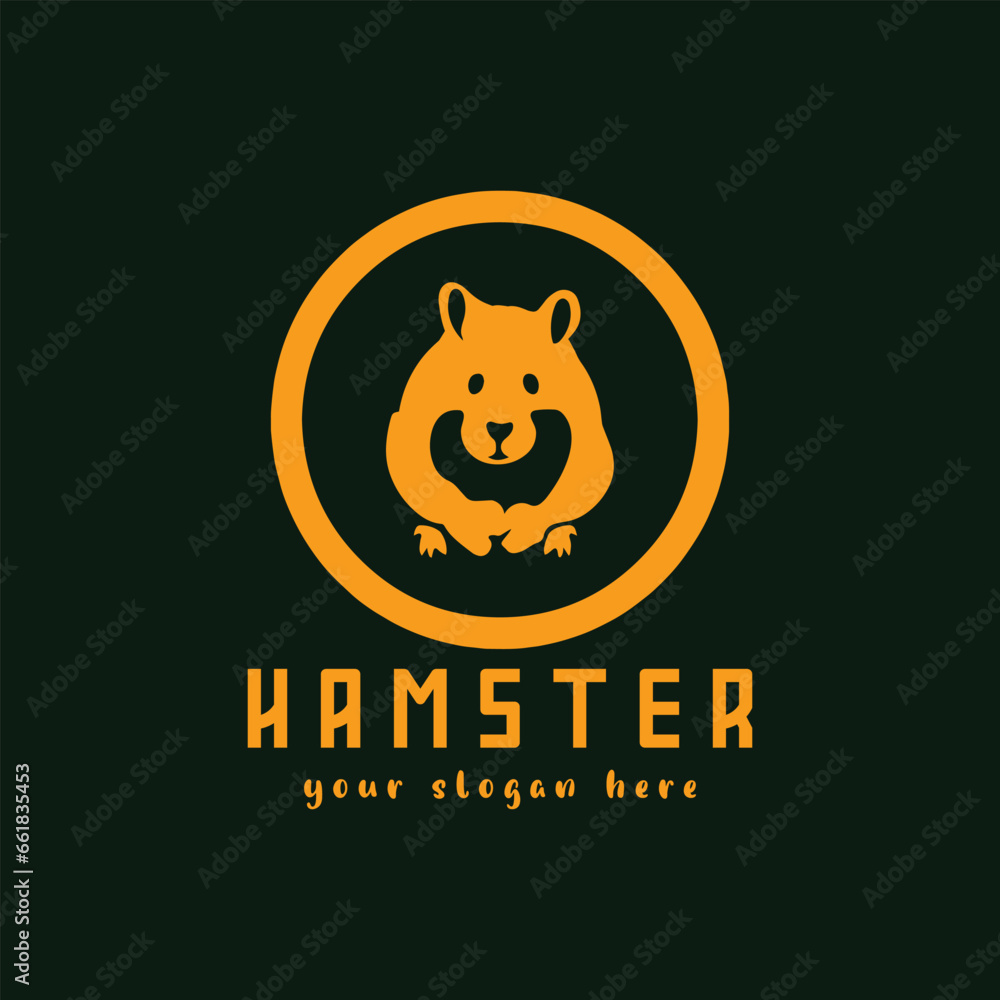 hamster logo design vector format