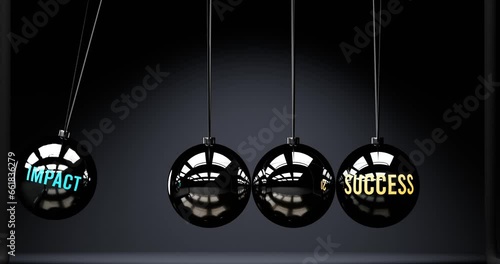 Impact, success and win in business and life. Impact brings momentum to stagnating life and transmits energy that shakes things around and puts success in motion, that gives the energy back.