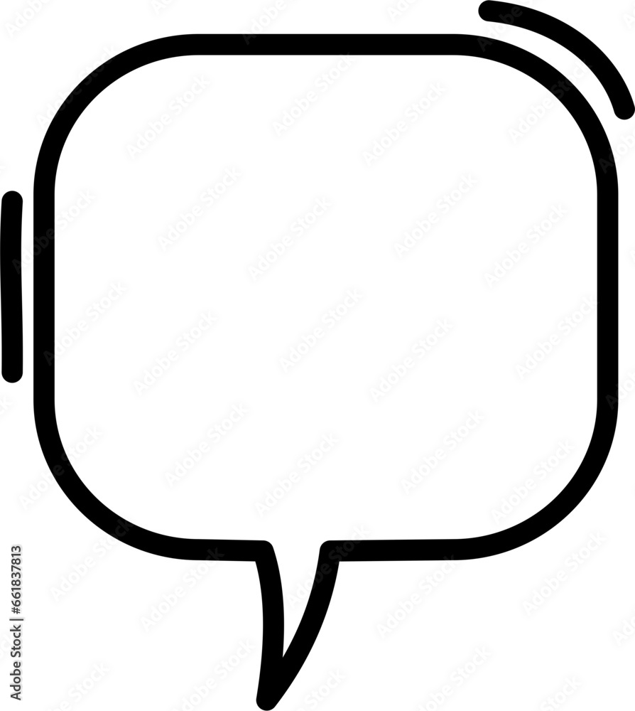 Speech Bubble Outline Illustration Isolated Vector Speech Bubble Outline Illustration Isolated Vector