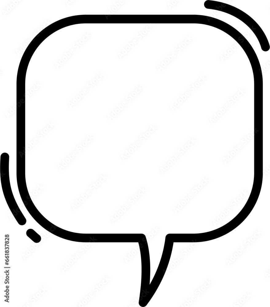 Speech Bubble Outline Illustration Isolated Vector