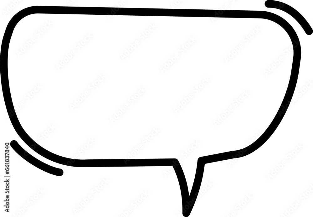 Speech Bubble Outline Illustration Isolated Vector Speech Bubble Outline Illustration Isolated Vector