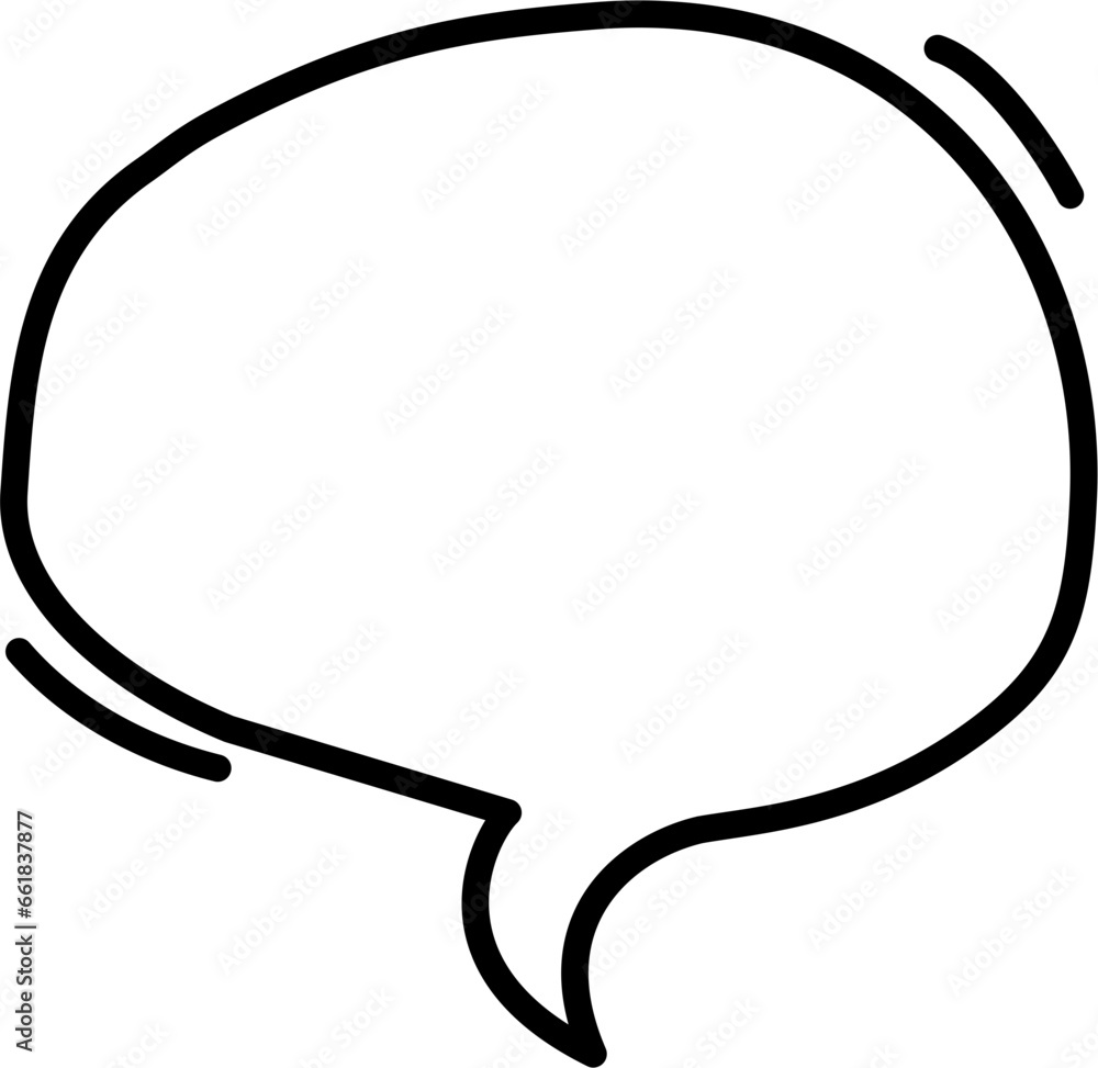 Speech Bubble Outline Illustration Isolated Vector Speech Bubble Outline Illustration Isolated Vector