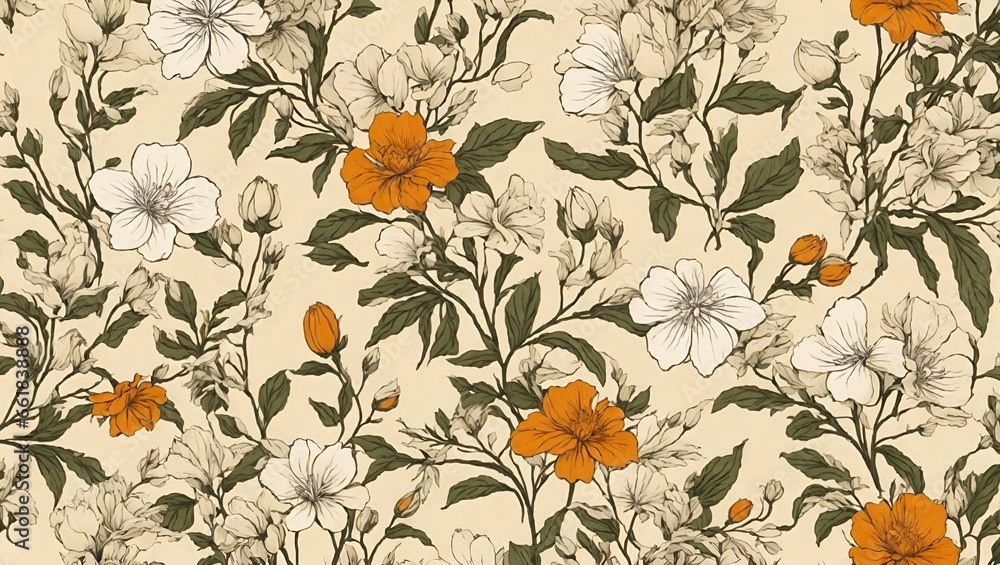 seamless background with flowers seamless background with flowers