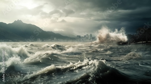 Natural disaster. Massive tsunami.