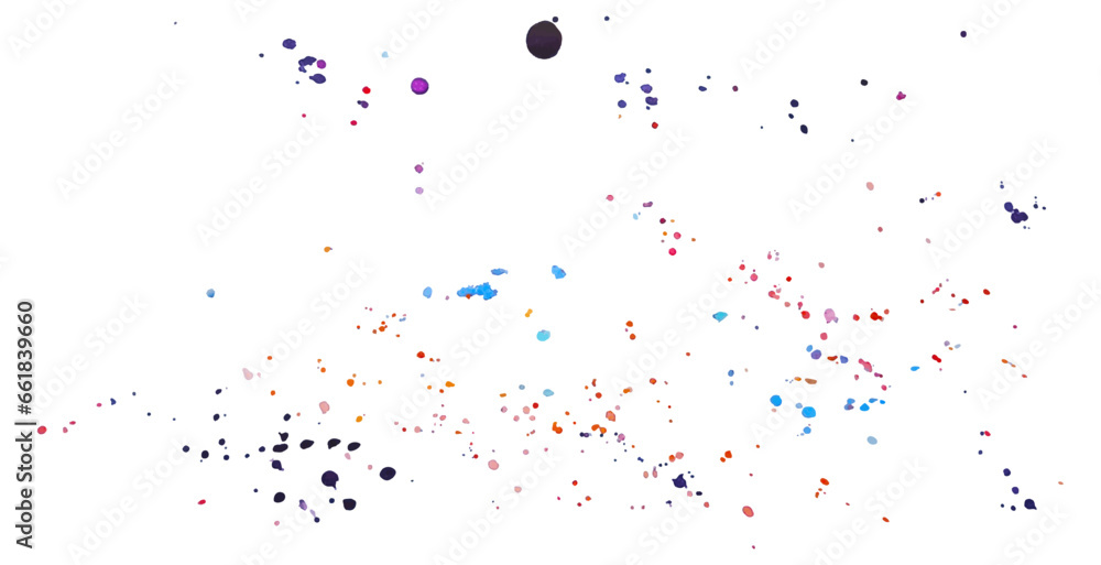 Vector colored watercolor splashes