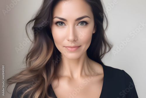 Portrait of a Western Lady, Generative AI 