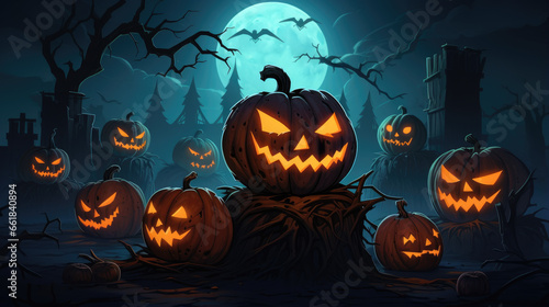Halloween banner with dark and mysterious design