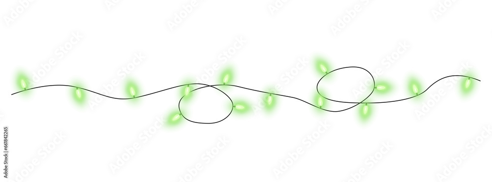 Green christmas glowing garland. Christmas lights. Colorful Christmas garland. The light bulbs on the wires are insulated. PNG. Green christmas glowing garland. Christmas lights. Colorful Christmas garland. The light bulbs on the wires are insulated. PNG.
