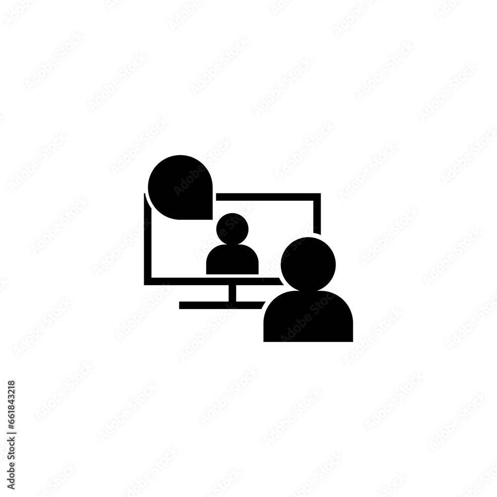 Video conference icon isolated on transparent background Video conference icon isolated on transparent background