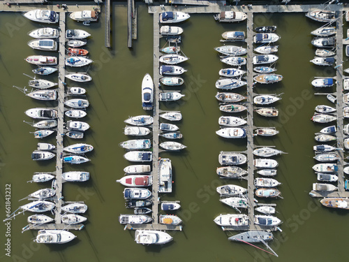 Boats moored in Hull Marina