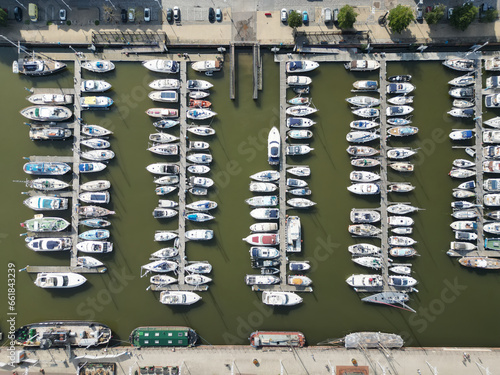 Boats moored in Hull Marina