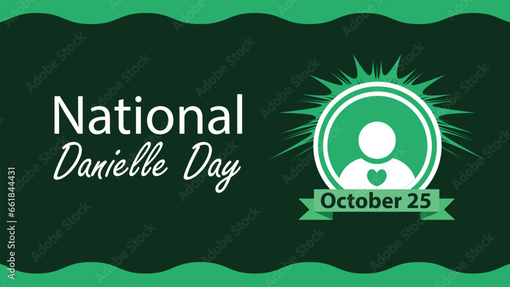 National Danielle Day vector banner design with geometric shapes and