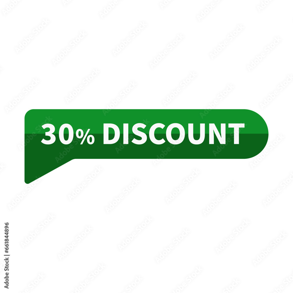 30 Discount In Green Rectangle Rounded Shape For Promotion Sale Business
30 Discount In Green Rectangle Rounded Shape For Promotion Sale Business