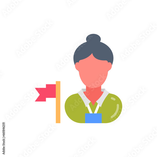 Museum Guide icon in vector. Illustration