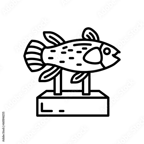 Coelacanth icon in vector. Illustration