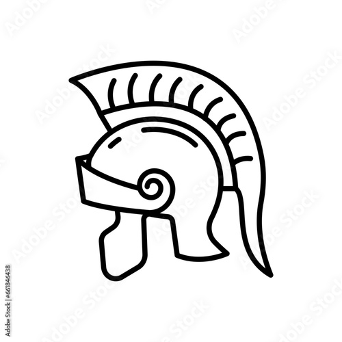 Roman Helmet icon in vector. Illustration photo