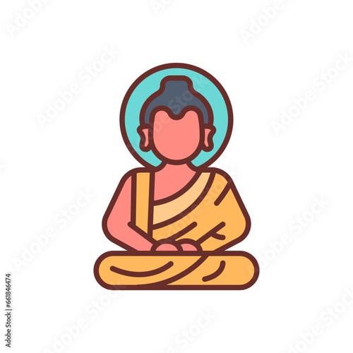 Buddha icon in vector. Illustration