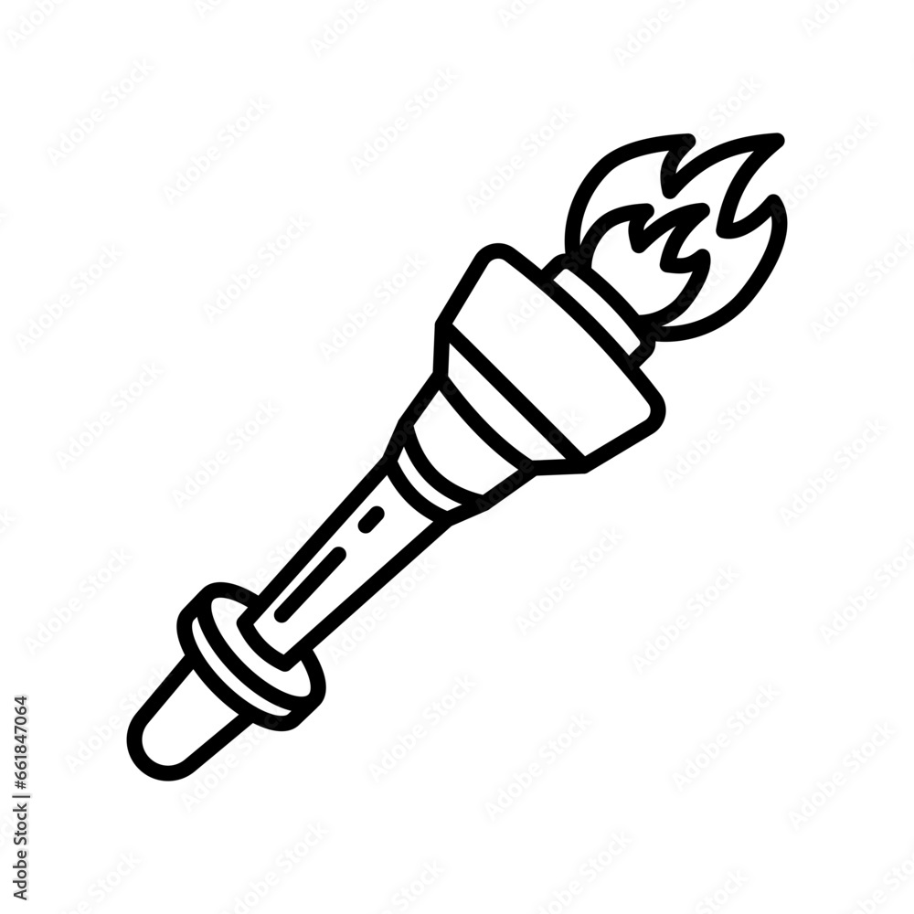 Greece Torch icon in vector. Illustration
