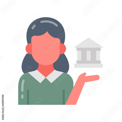 Curator icon in vector. Illustration