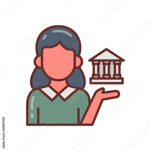 Curator icon in vector. Illustration