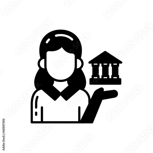 Curator icon in vector. Illustration