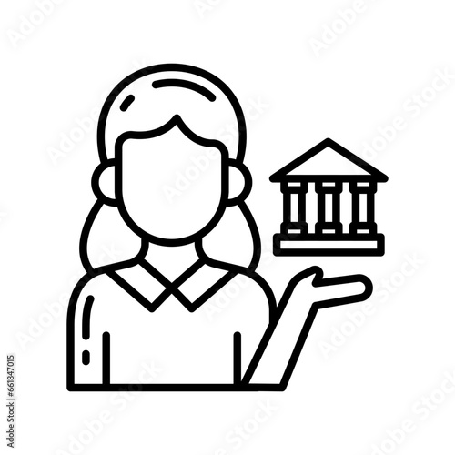 Curator icon in vector. Illustration