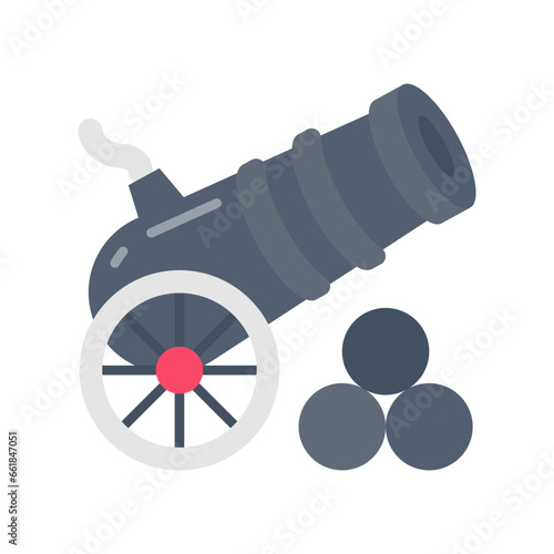 Cannon icon in vector. Illustration