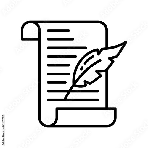 Papyrus icon in vector. Illustration