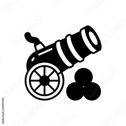 Cannon icon in vector. Illustration