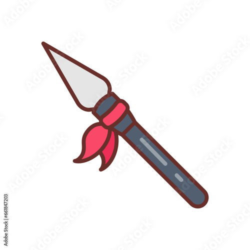 Spear icon in vector. Illustration