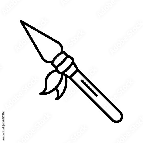 Spear icon in vector. Illustration