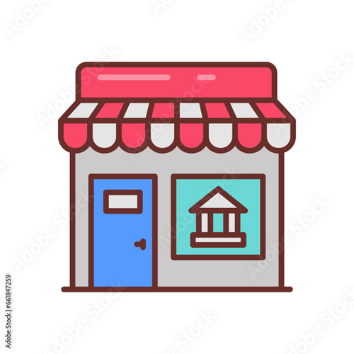 Museum Store icon in vector. Illustration