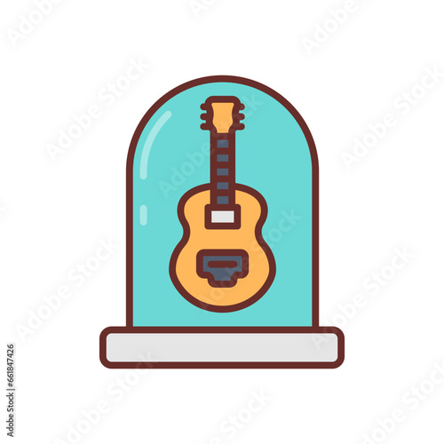 Guitar icon in vector. Illustration