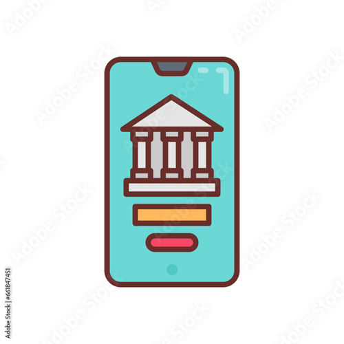 Museum App icon in vector. Illustration
